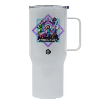 Minecraft Nether Portal, Mega Stainless steel Tumbler with lid, double wall 750L