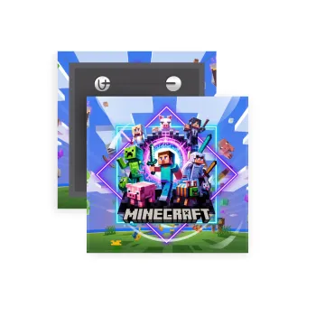 Minecraft Nether Portal, Κονκάρδα παραμάνα τετράγωνη 5x5cm