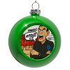Green Christmas tree ornament bauble 8cm