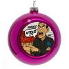 Purple Christmas tree ornament bauble 8cm