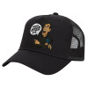 Trucker Hat with Mesh, Black, (COTTON, KIDS, UNISEX, ONE SIZE)