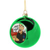 Green Christmas tree ornament ball 8cm
