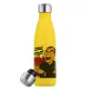 Μεταλλικό παγούρι θερμός Κίτρινος (Stainless steel), διπλού τοιχώματος, 500ml