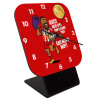 Quartz Wooden table clock with hands (10cm)
