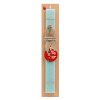 Easter Set, wooden keychain & aromatic flat Easter candle (30cm) (TURQUOISE)