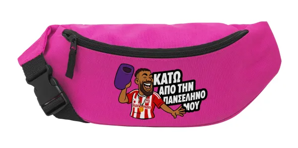 Ροντινέι — Unisex waist bag (banana) in PINK color with 2 pockets