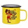 Metallic enamel MATT Yellow cup 360ml