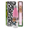 Easter Set, Metallic pink/white (Stainless steel) thermos, double-walled, 500ml & aromatic flat Easter candle (30cm) (PINK)