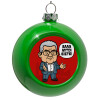 Green Christmas tree ornament bauble 8cm