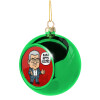 Green Christmas tree ornament ball 8cm
