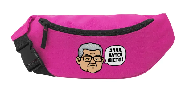 Κουτσούμπας — Unisex waist bag (banana) in PINK color with 2 pockets