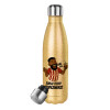 Glitter gold stainless steel thermos bottle, double-walled, 500ml
