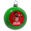 Green Christmas tree ornament bauble 8cm