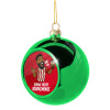 Green Christmas tree ornament ball 8cm