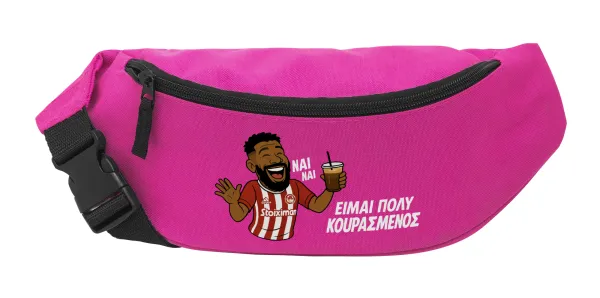 Ροντινέι — Unisex waist bag (banana) in PINK color with 2 pockets