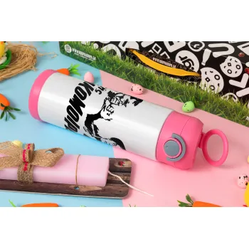 Tis kakomoiras, Easter candle, Childrens hot water bottle, stainless steel, with safety straw, PINK (500ml)