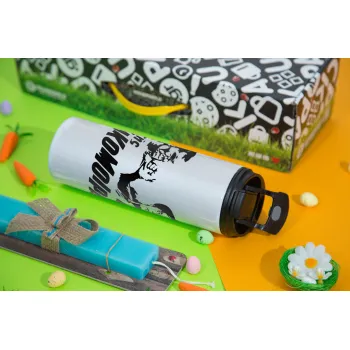 Της κακομοίρας, Πασχαλινή Λαμπάδα με Travel Tumbler θερμό με διπλό καπάκι (600ml, BPA free) & κερί αρωματικό πλακέ (30cm) (ΤΙΡΚΟΥΑΖ)