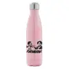 Μεταλλικό παγούρι θερμός Ροζ Ιριδίζον (Stainless steel), διπλού τοιχώματος, 500ml