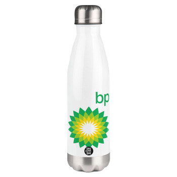 Πρατήριο καυσίμων BP, Μεταλλικό παγούρι θερμός Λευκό (Stainless steel), διπλού τοιχώματος, 500ml