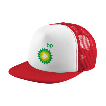 Πρατήριο καυσίμων BP, Καπέλο Ενηλίκων Soft Trucker με Δίχτυ Red/White (POLYESTER, ΕΝΗΛΙΚΩΝ, UNISEX, ONE SIZE)