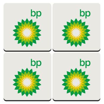 Πρατήριο καυσίμων BP, ΣΕΤ 4 Σουβέρ ξύλινα τετράγωνα (9cm)