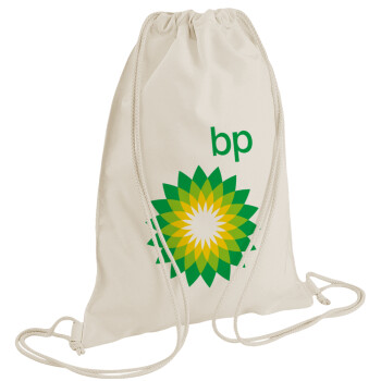 Πρατήριο καυσίμων BP, Τσάντα πλάτης πουγκί GYMBAG natural (28x40cm)