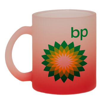 Πρατήριο καυσίμων BP, Κούπα γυάλινη δίχρωμη με βάση το κόκκινο ματ, 330ml