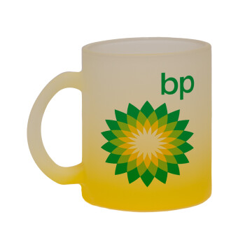 Πρατήριο καυσίμων BP, Κούπα γυάλινη δίχρωμη με βάση το κίτρινο ματ, 330ml