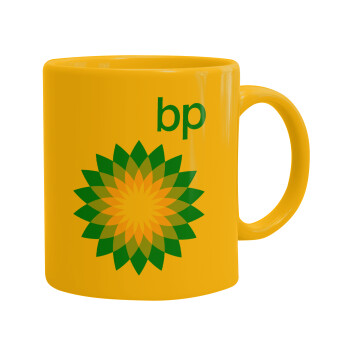 Πρατήριο καυσίμων BP, Κούπα, κεραμική κίτρινη, 330ml (1 τεμάχιο)