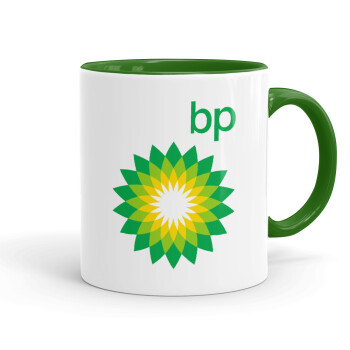 Πρατήριο καυσίμων BP, Mug colored green, ceramic, 330ml