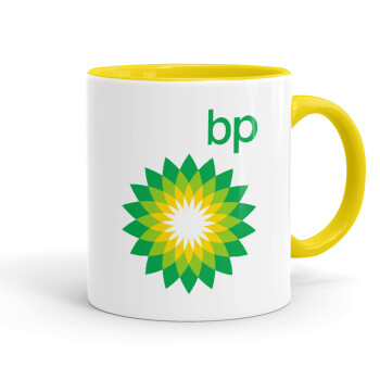 Πρατήριο καυσίμων BP, Κούπα χρωματιστή κίτρινη, κεραμική, 330ml
