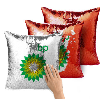 Πρατήριο καυσίμων BP, Μαξιλάρι καναπέ Μαγικό Κόκκινο με πούλιες 40x40cm περιέχεται το γέμισμα
