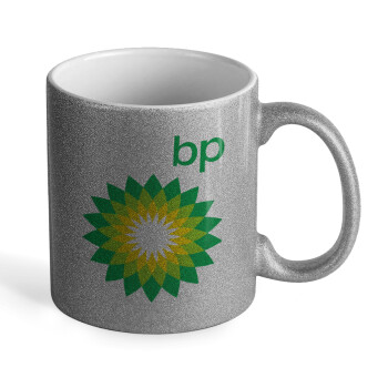 Πρατήριο καυσίμων BP, Κούπα Ασημένια Glitter που γυαλίζει, κεραμική, 330ml