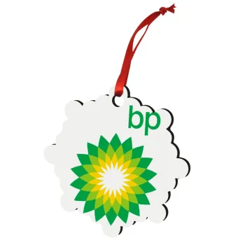 Πρατήριο καυσίμων BP, Christmas ornament snowflake wooden 7.5cm