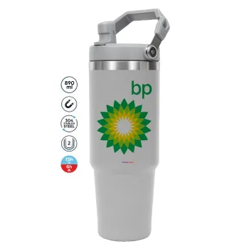 Πρατήριο καυσίμων BP, GREY color, 890ml (30oz) stainless Steel Tumbler with Handle