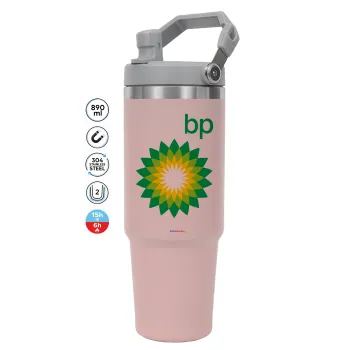 Πρατήριο καυσίμων BP, Pink color, 890ml (30oz) stainless Steel Tumbler with Handle