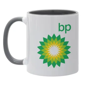 Πρατήριο καυσίμων BP, Κούπα χρωματιστή γκρι, κεραμική, 330ml