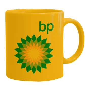 Πρατήριο καυσίμων BP, Κούπα, κεραμική κίτρινη, 330ml