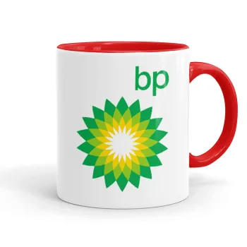 Πρατήριο καυσίμων BP, Κούπα χρωματιστή κόκκινη, κεραμική, 330ml
