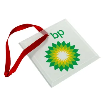 Πρατήριο καυσίμων BP, Στολίδι Χριστουγεννιάτικο στολίδι γυάλινο τετράγωνο 9x9cm