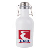 Πρατήριο καυσίμων EKO, Μεταλλικό παγούρι Λευκό (Stainless steel) με καπάκι ασφαλείας 1L