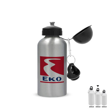Πρατήριο καυσίμων EKO, Metallic water jug, Silver, aluminum 500ml