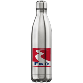 Πρατήριο καυσίμων EKO, Μεταλλικό παγούρι θερμός Inox (Stainless steel), διπλού τοιχώματος, 750ml