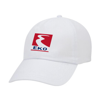 Πρατήριο καυσίμων EKO, Καπέλο Ενηλίκων Baseball Λευκό 5-φύλλο (POLYESTER, ΕΝΗΛΙΚΩΝ, UNISEX, ONE SIZE)
