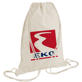 Πρατήριο καυσίμων EKO, Τσάντα πλάτης πουγκί GYMBAG natural (28x40cm)