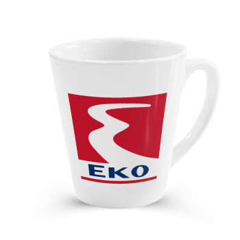 Πρατήριο καυσίμων EKO, Κούπα κωνική Latte Λευκή, κεραμική, 300ml