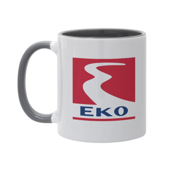 Πρατήριο καυσίμων EKO, Mug colored grey, ceramic, 330ml
