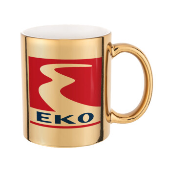 Πρατήριο καυσίμων EKO, Mug ceramic, gold mirror, 330ml