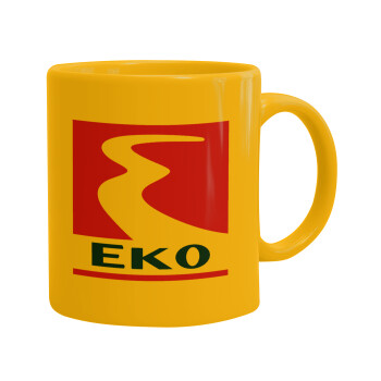 Πρατήριο καυσίμων EKO, Κούπα, κεραμική κίτρινη, 330ml (1 τεμάχιο)
