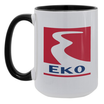 Πρατήριο καυσίμων EKO, Κούπα Mega 15oz, κεραμική Μαύρη, 450ml